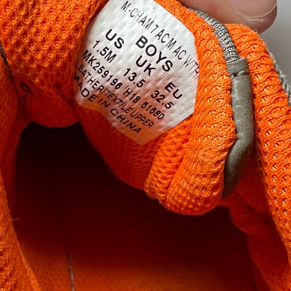 Merrell Kids Youth 1.5 Gray and Orange Chameleon 7 Hiking Shoes Boots Waterproof - Picture 6 of 6